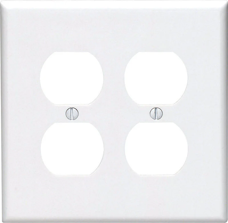 Leviton Midway White 2 Gang Nylon Duplex Outlet Wall Plate Pack 25