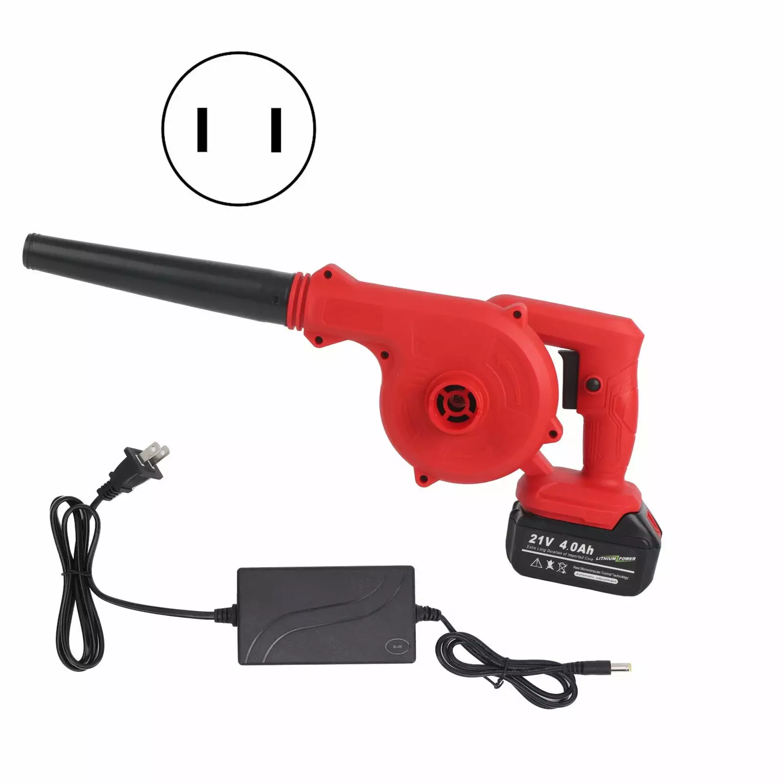 Cordless Blower Lithium Electric Blow Suction Dual Use Computer Dust Gatheror AC110 240VUS Plug meilichangfushi