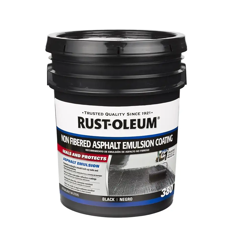Rust-Oleum 380 Series Non-Fibered Coating Black 5 Gallon Roof Paint