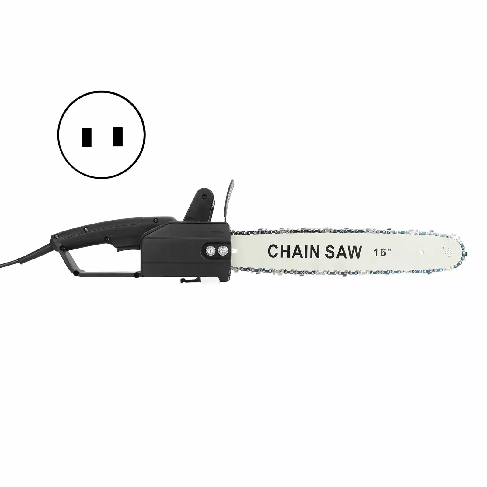 Frogued 16 Inch US Plug High Hardness Quenched Chain Electric Chainsaw 2.6KW High Power Houtilizehold Handheld Chainsaw Wo...