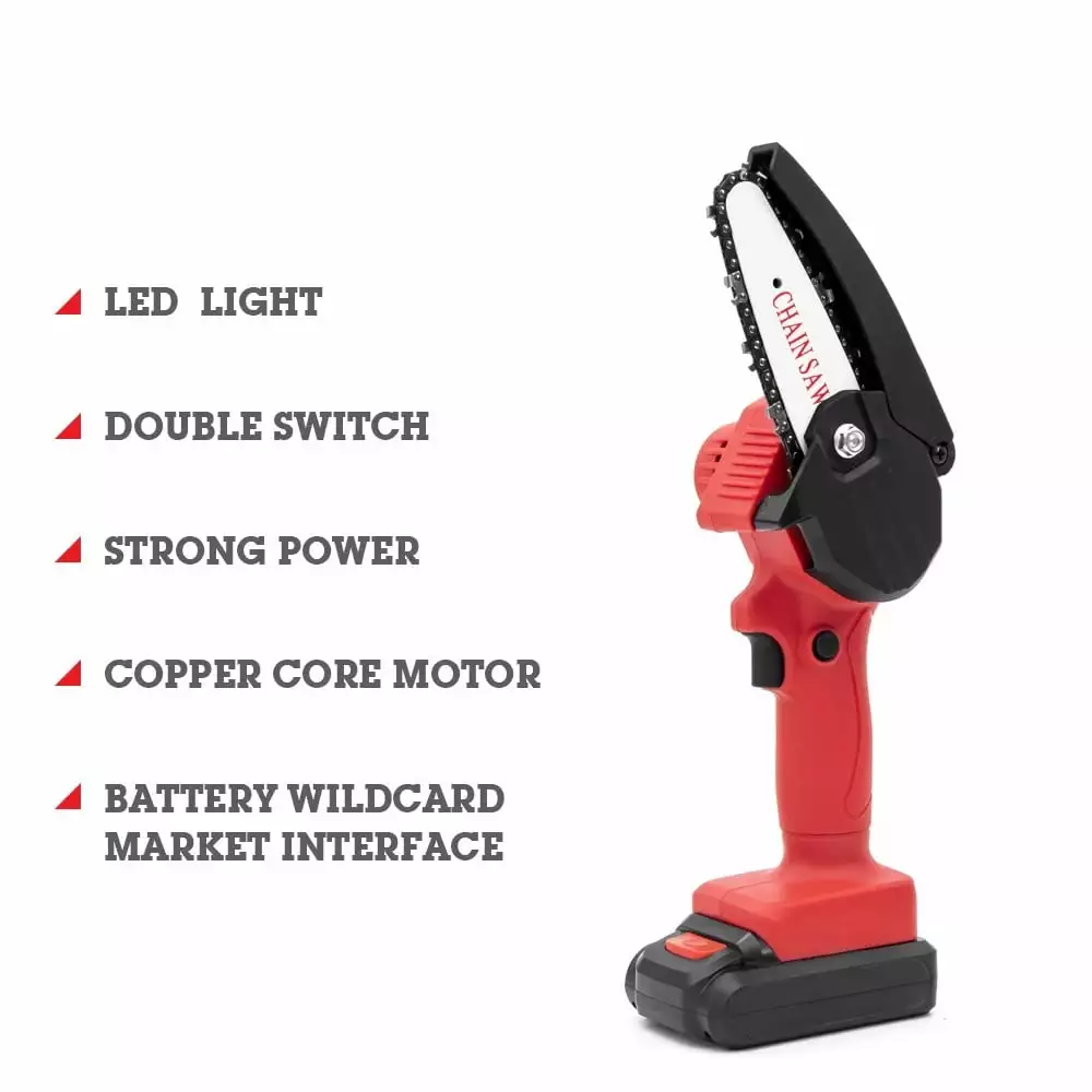 Handheld Travel-friendly Electric Pruning Saw Cordless Mini Chainsaw Small Wood Splitting Chainsaw One-handed Pruning Tool...
