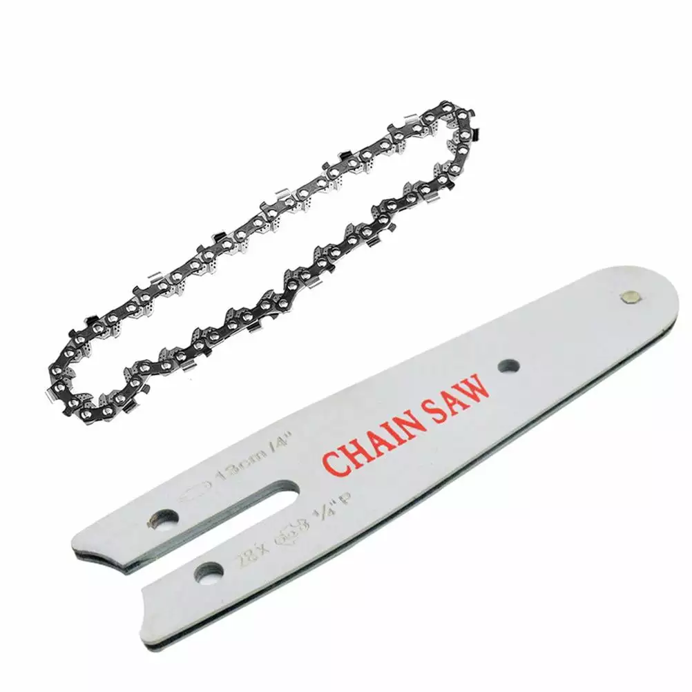 4 Mini Electric Chainsaw Set Electric Chain Saw Accessories Practical Electric Chain Saw Guide Plate HURANJIGN