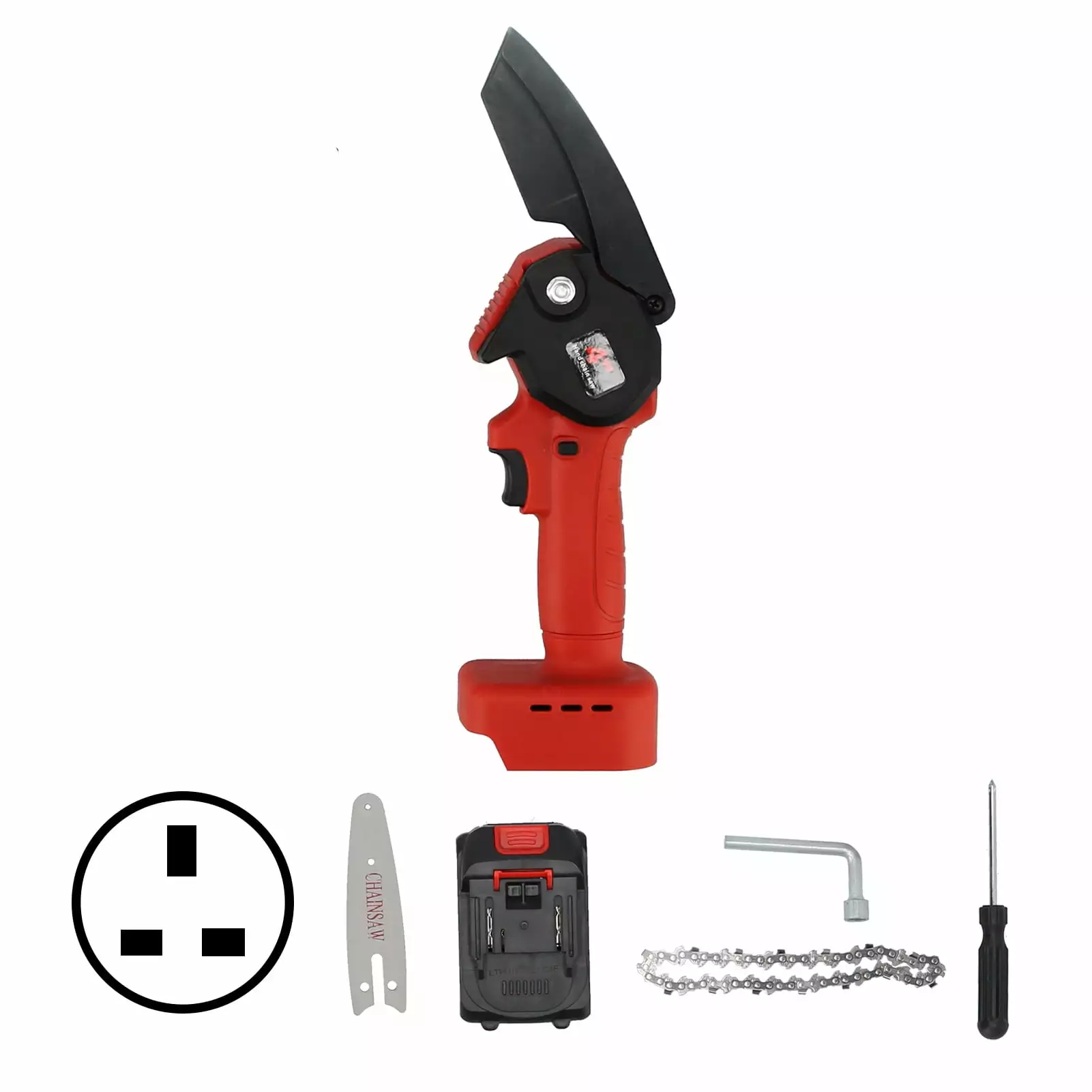 4Inch Electric Saw Featherweight WearResistant Rechargeable SingleHanded Houtilizehold Small Chain Saw(UK Plug 110240V ) L...