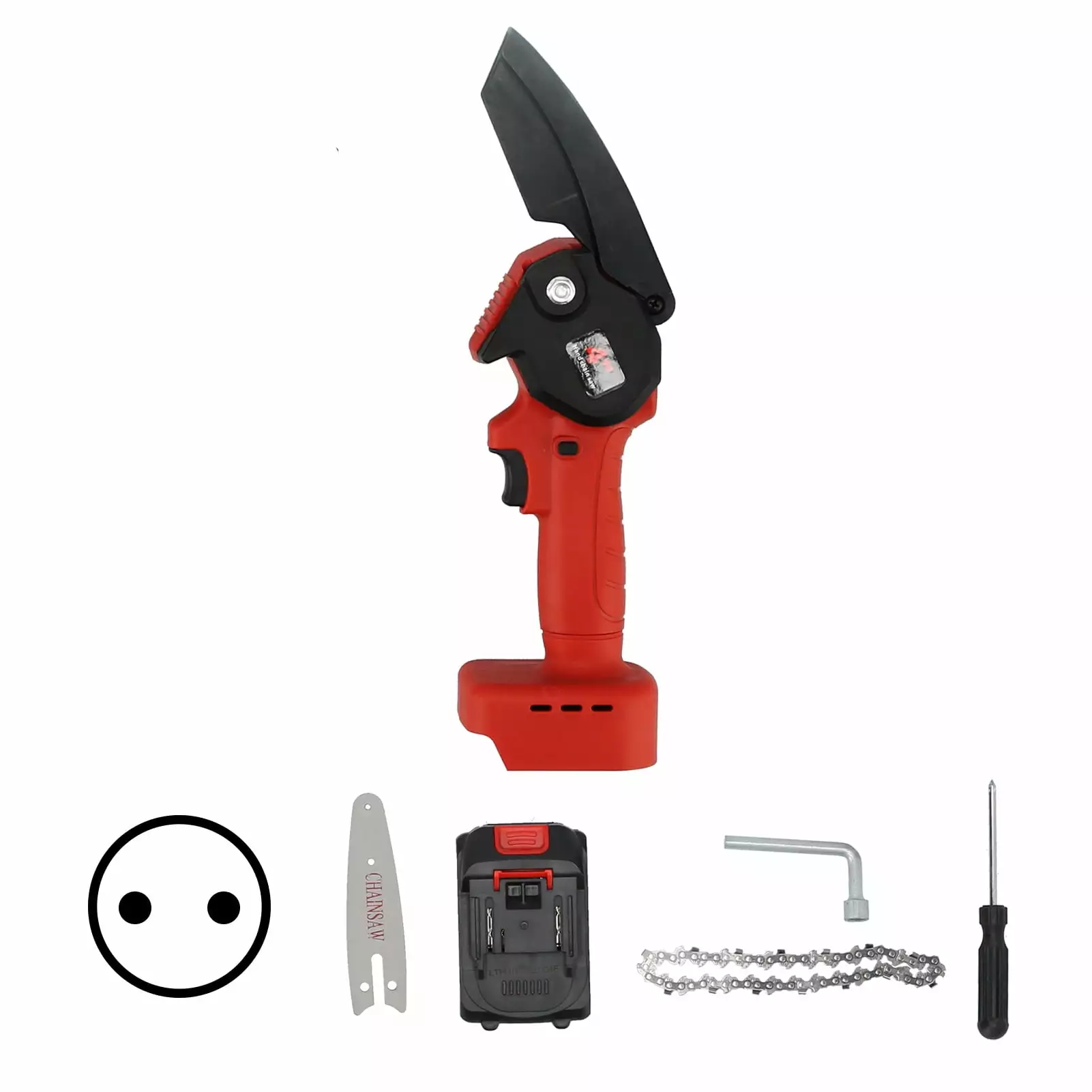 4Inch Electric Saw Featherweight WearResistant Rechargeable SingleHanded Houtilizehold Small Chain Saw(EU Plug 110240V ) L...