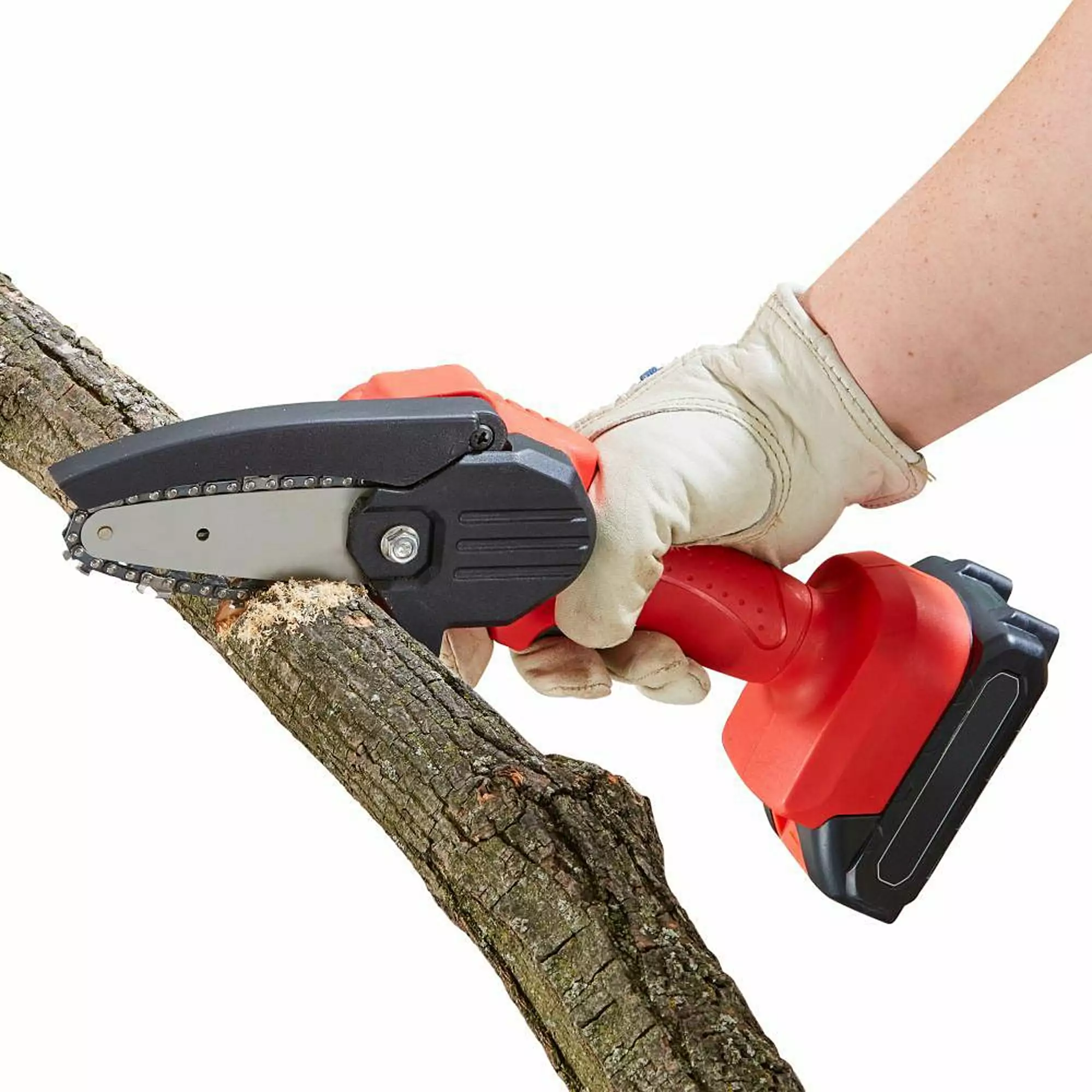 AS SEEN ON TV - Mini Chainsaw 6-Inch Battery Powered - Cordless Electric Handheld Chainsaw Chains Milex