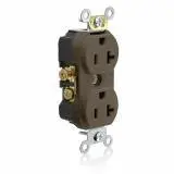 Commercial Grade T5320 Leviton 15 Amp Tamper-Resistant Duplex Outlet - Cocoa