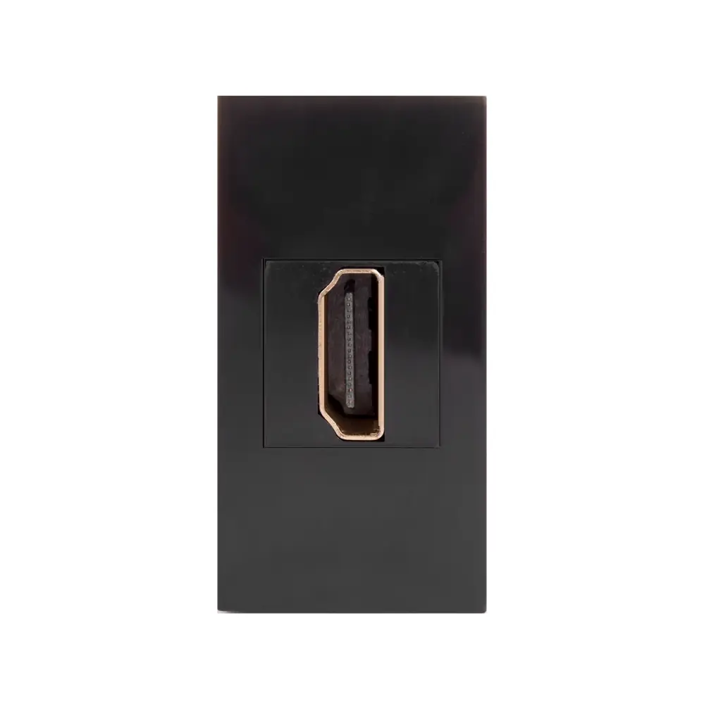 Maclean MCE720B HDMI Socket Outlet Configurable Wall Outlet Flush Mount (HDMI socket, Black)
