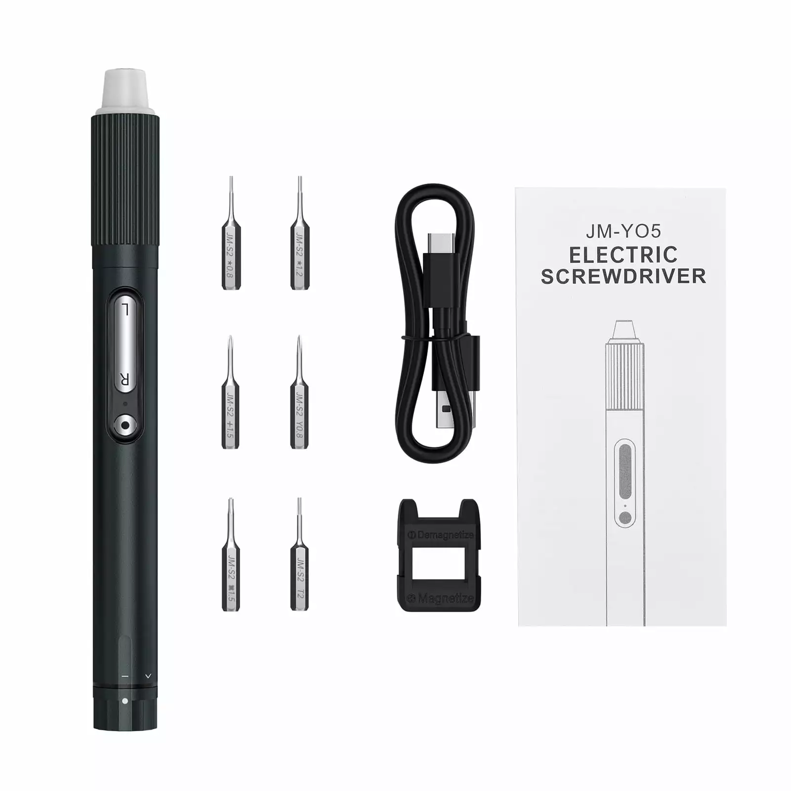 JAKEMY Electric Screwdriver 6pcs Bits - USB High Torque Screwdriver DIY TOMSHOO