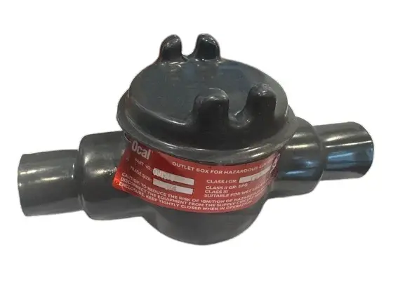 ABB Ocal GUAT24-G 3/4" 3-Way Hazardous Location Conduit Outlet Box Knockouts