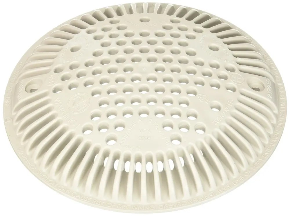Hayward WGX1048EGR 8-Inch Charcoal Suction Outlet Cover Replacement Hayward Drain Cover and Frame