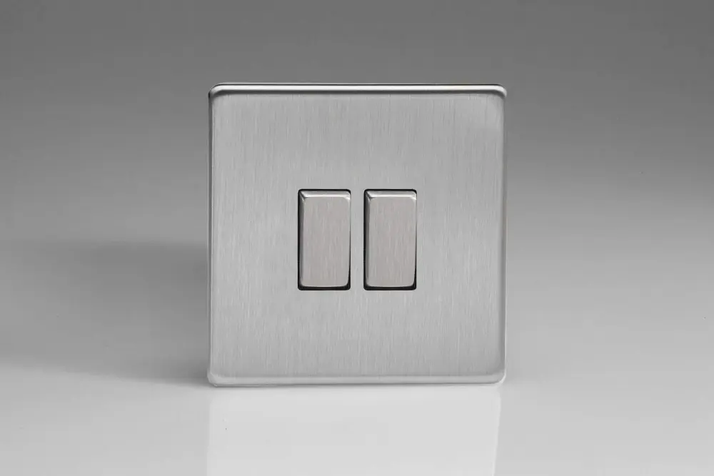 Smart Home Varilight XDS2S Light Switch Brushed Chromed