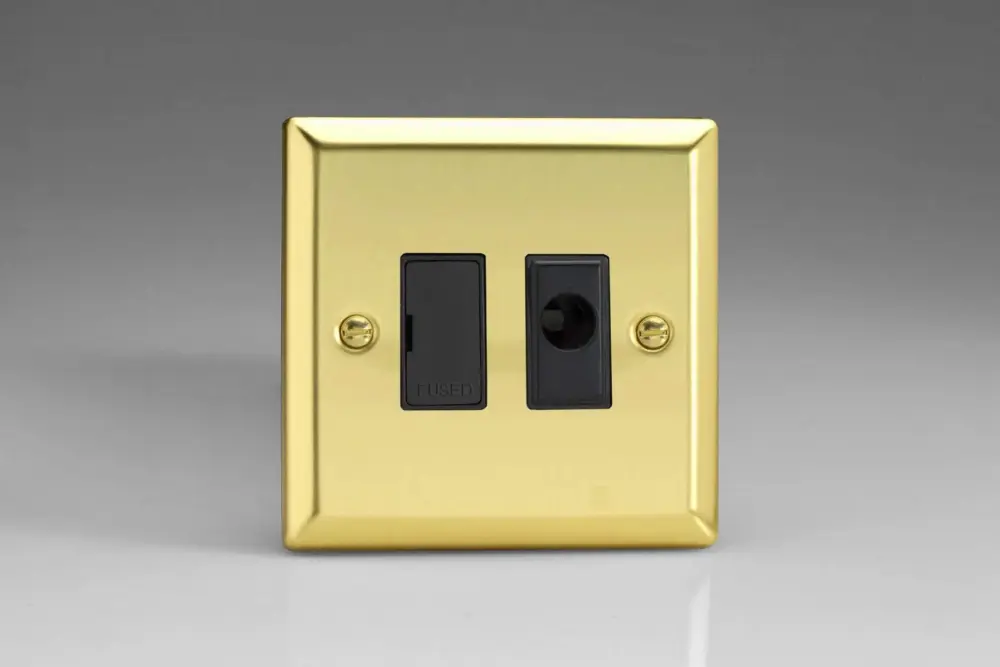 Varilight 13A Unswitched Fused Spur + Flex Outlet Victorian Warm alloy XV6UFOB