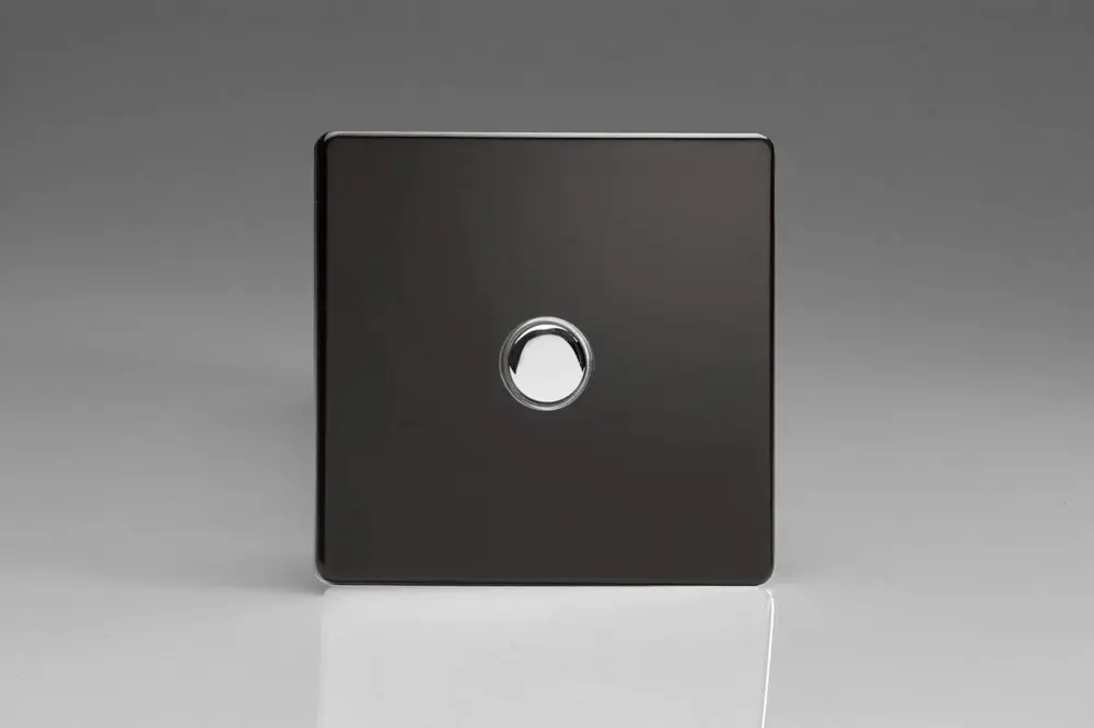 Varilight 1-Gang 6A 1-Way Push-to-Make Momentary Switch Premier Black XDLM1S