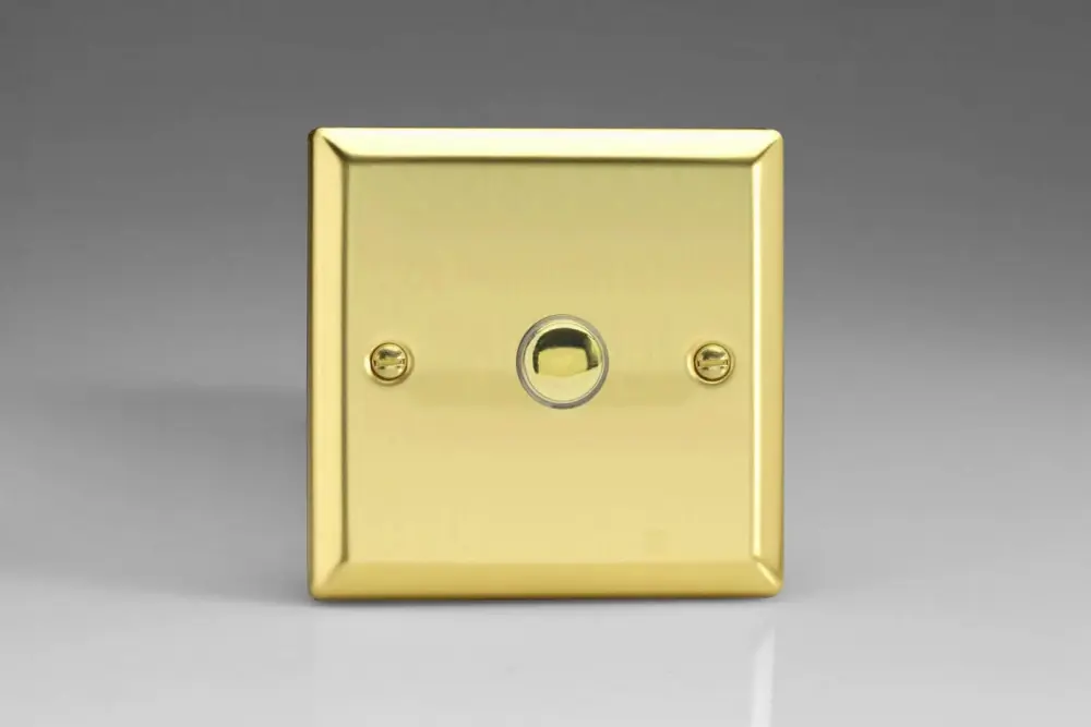 Varilight 1-Gang 6A 1-Way Push-to-Make Momentary Switch Victorian Warm alloy XVM1 Ivory