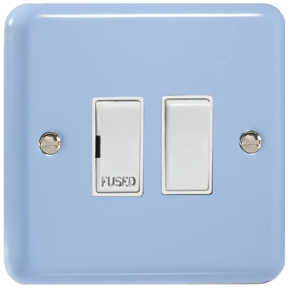 Varilight 1-Gang one-only, 13 Amp Switched Fused Spur, Classic Lily Duck Egg Blue XY6W-DB