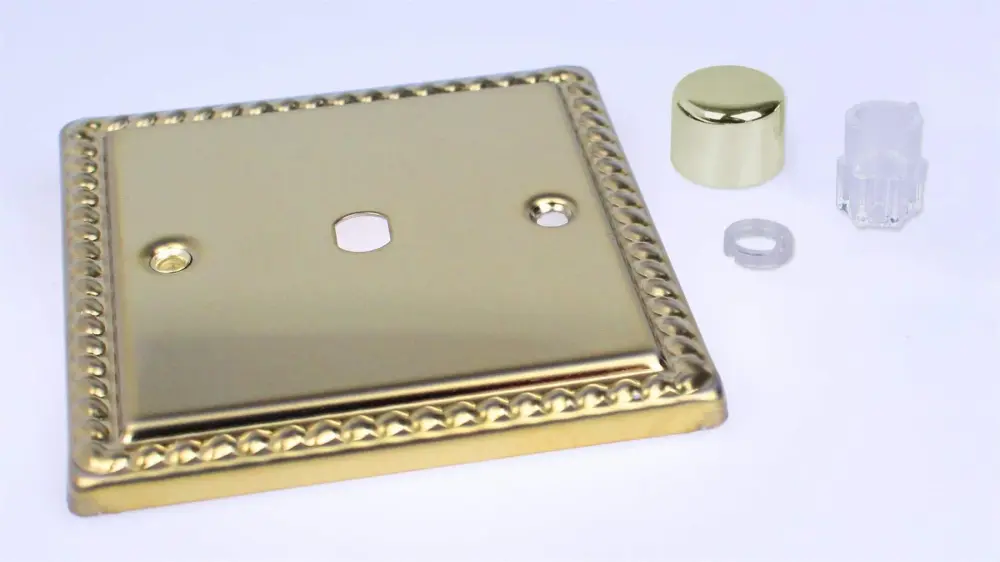 Varilight Classic Georgian Warm alloy 1-Gang Rotary Dimmer Matrix Kit Remote Control