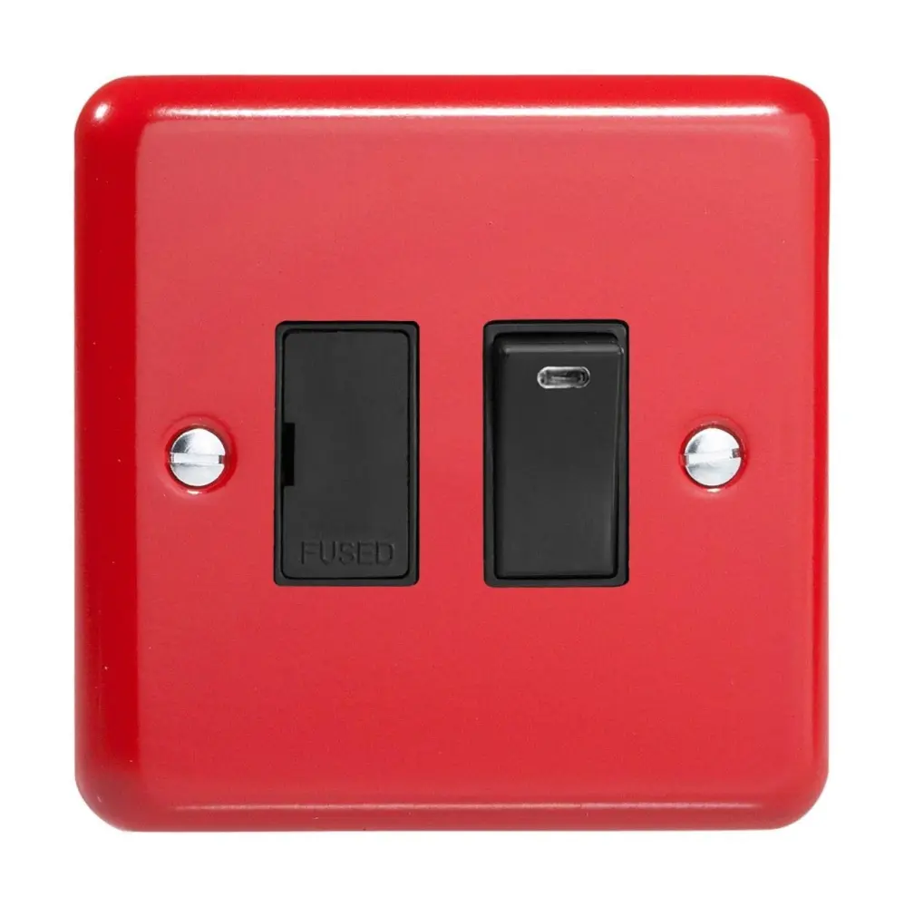 Varilight Pillar Box Cherry 13A Switched Neon Fused Spur
