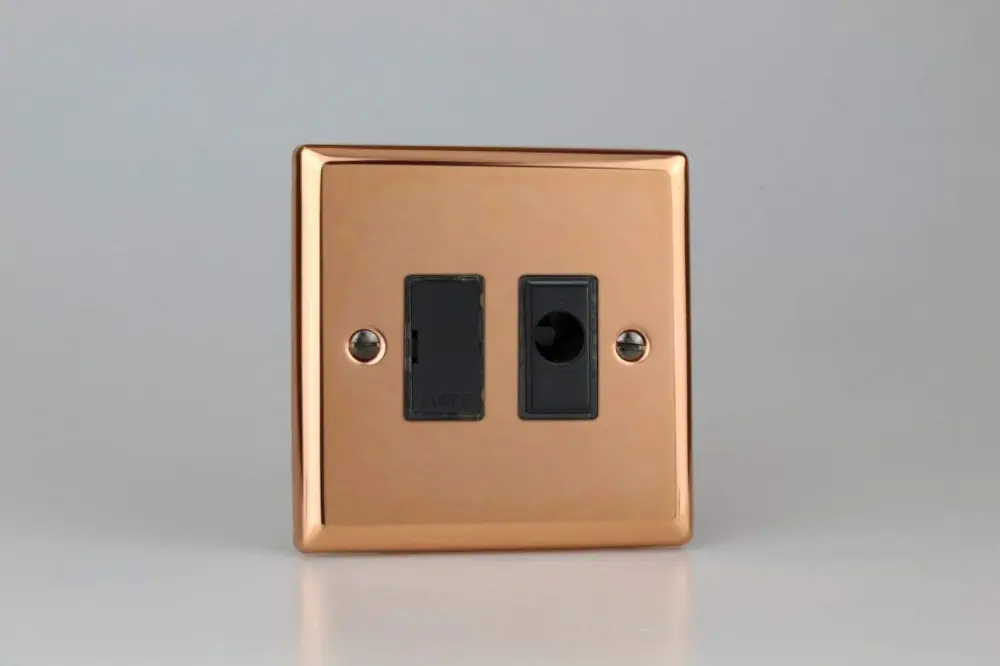 Varilight Polished Terra cotta 13A Unswitched Fused Spur + Flex Outlet XY6UFOB.CU Ivory