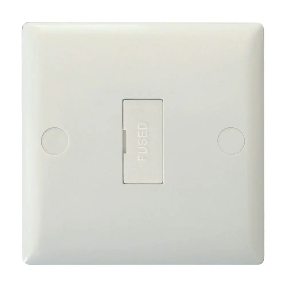 Varilight XO6UW Value Polar Snow 1-Gang 13A Unswitched Fused Spur
