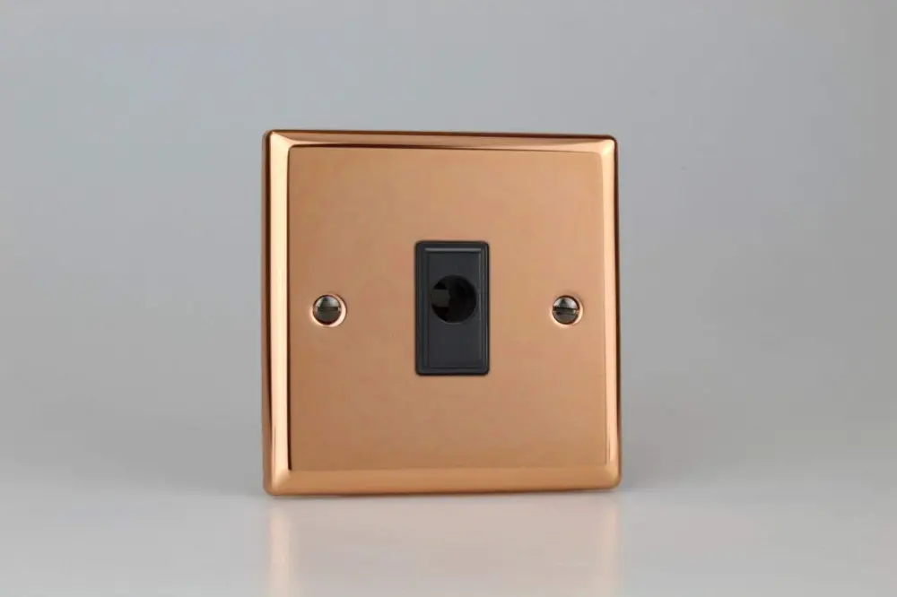 Varilight XYFOB.CU Urban Polished Red metal 1-Gang 16A Flex Outlet Plate (UL 20)
