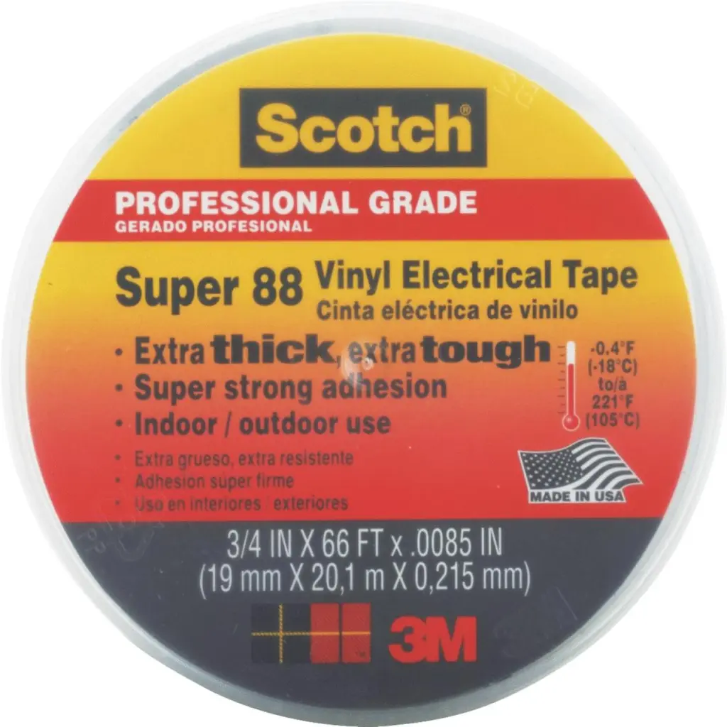 3M Scotch Weather Resistant 3/4 Inch x 66 Feet Electrical Tape