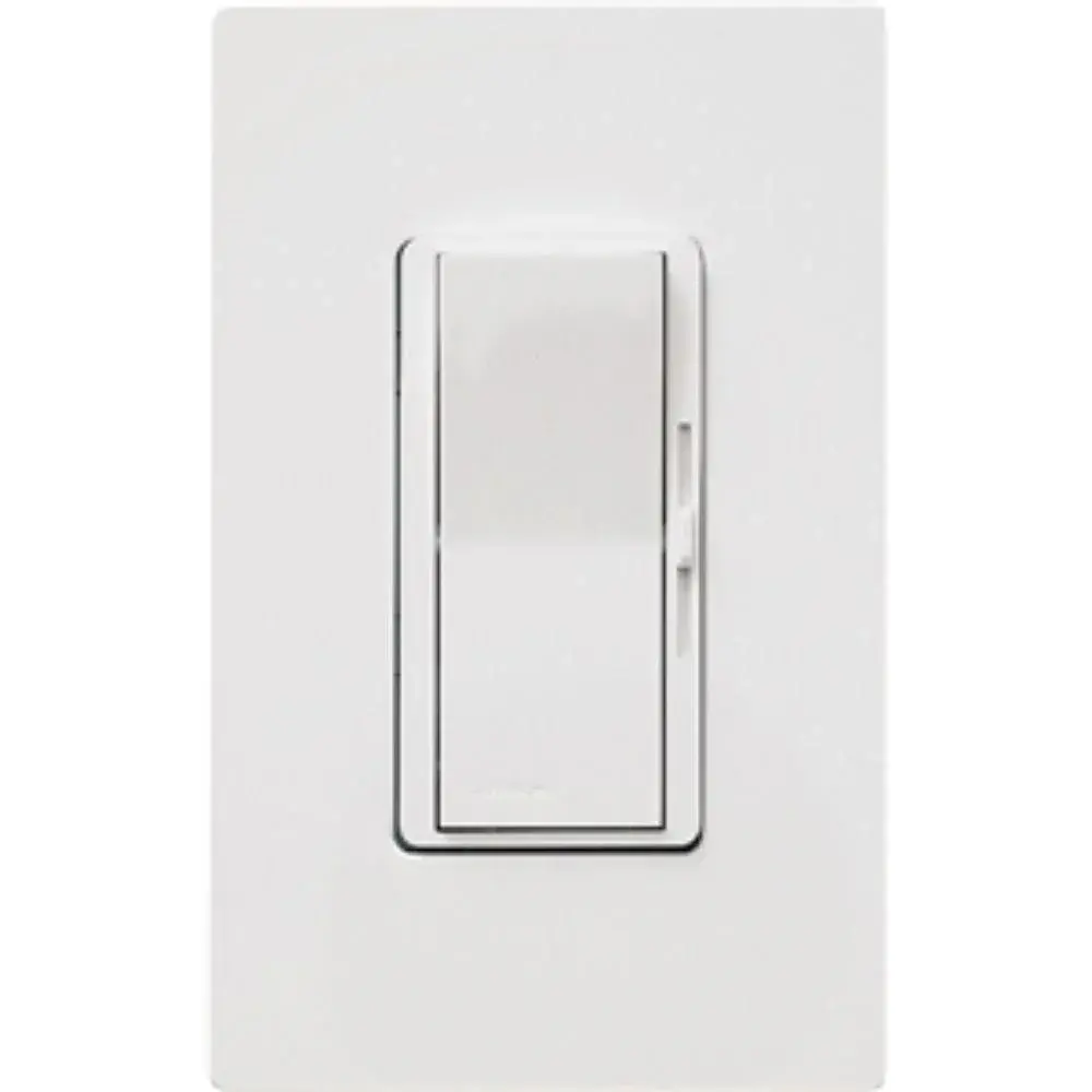 WHITE LUTRON DECORA SWITCH AND DIMMER WALLPLATE