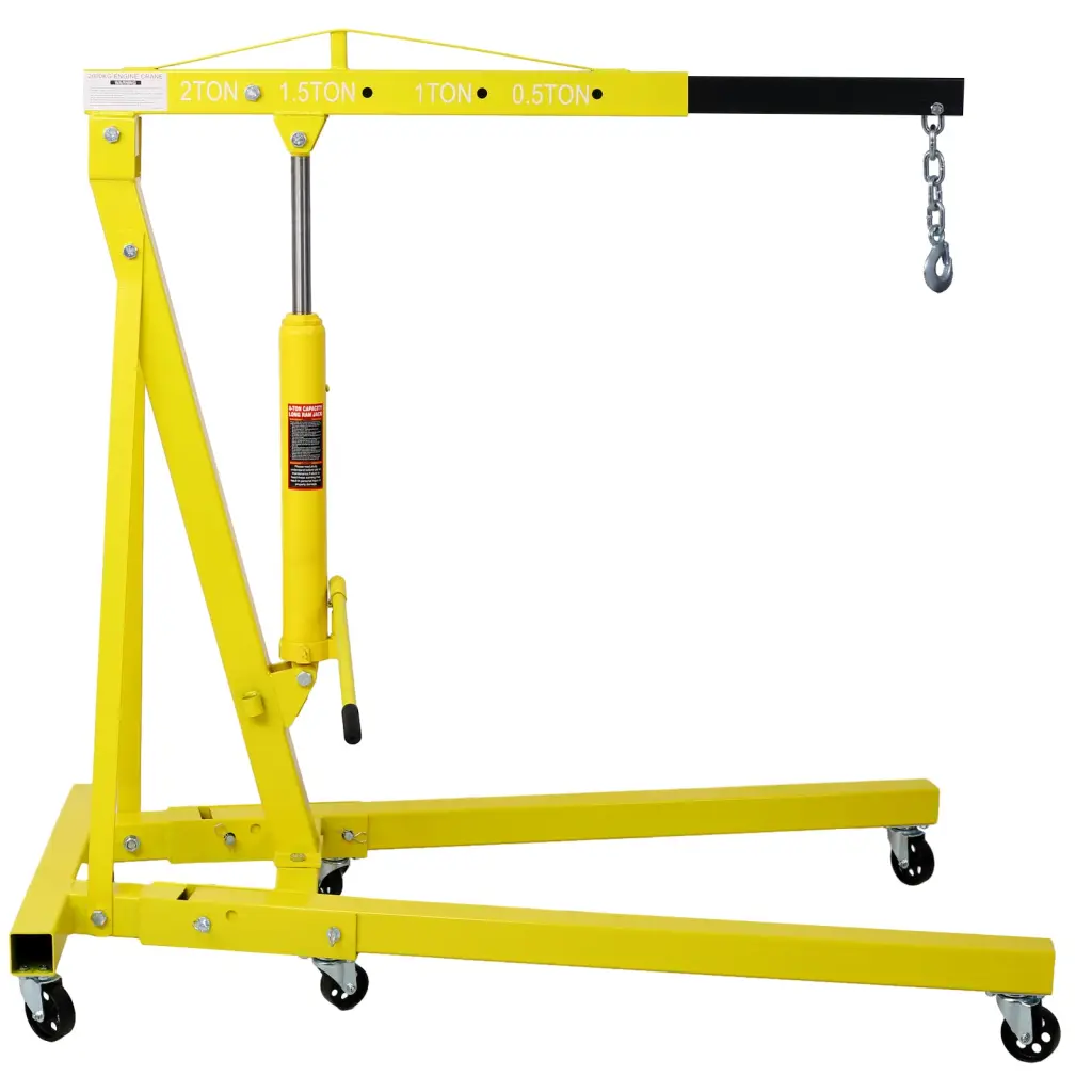 2 Ton Folding Engine Hoist Cherry Picker Shop Crane Heavy Duty Lift g-h