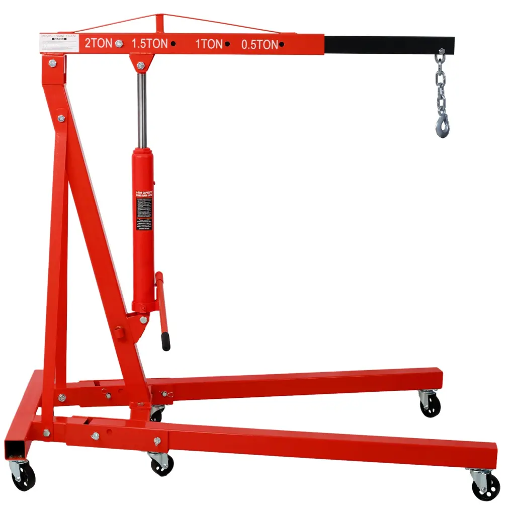 2 Ton Folding Engine Hoist Cherry Picker Shop Crane Hoist Lift Heavy Duty g-h