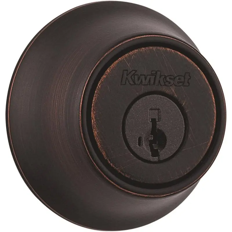 Kwikset 92420-059 SmartKey Security Entry Knob and Single Cylinder Deadbolt Home Security