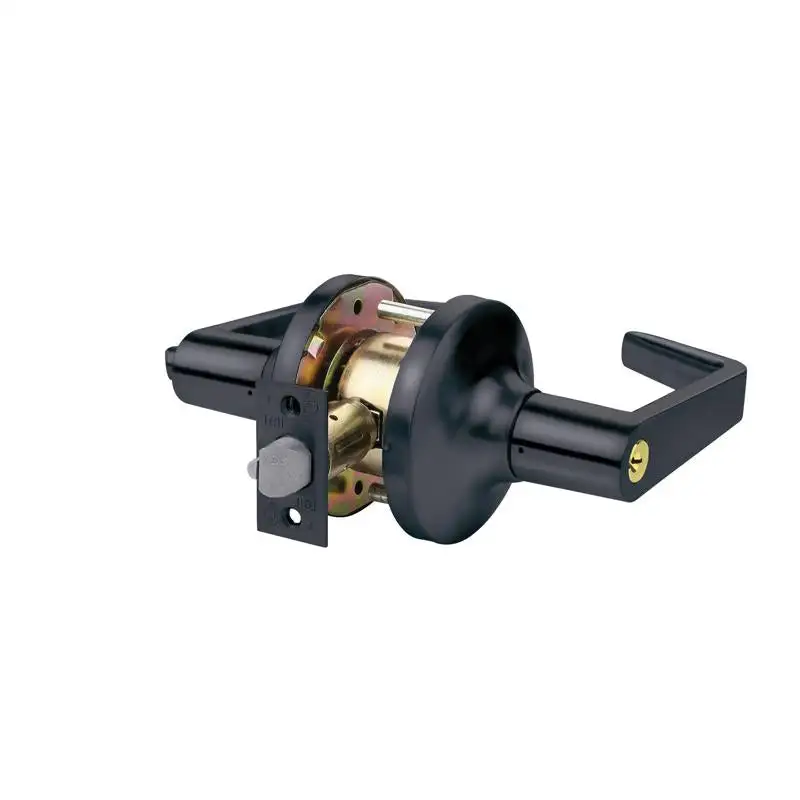 Tell Matte Black Entry Lever 2 Front Door Security