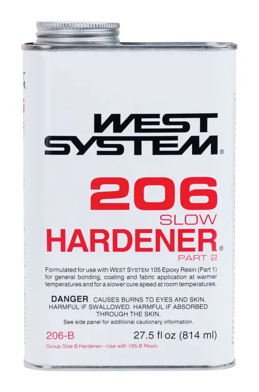 West System 206 Extra Strength Slow Hardener Epoxy Curing Agent 27.5 oz