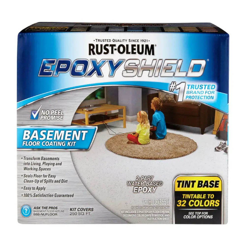 Rust-Oleum Epoxy Shield Basement Floor Coating Kit 2 Gallon Concrete Paint