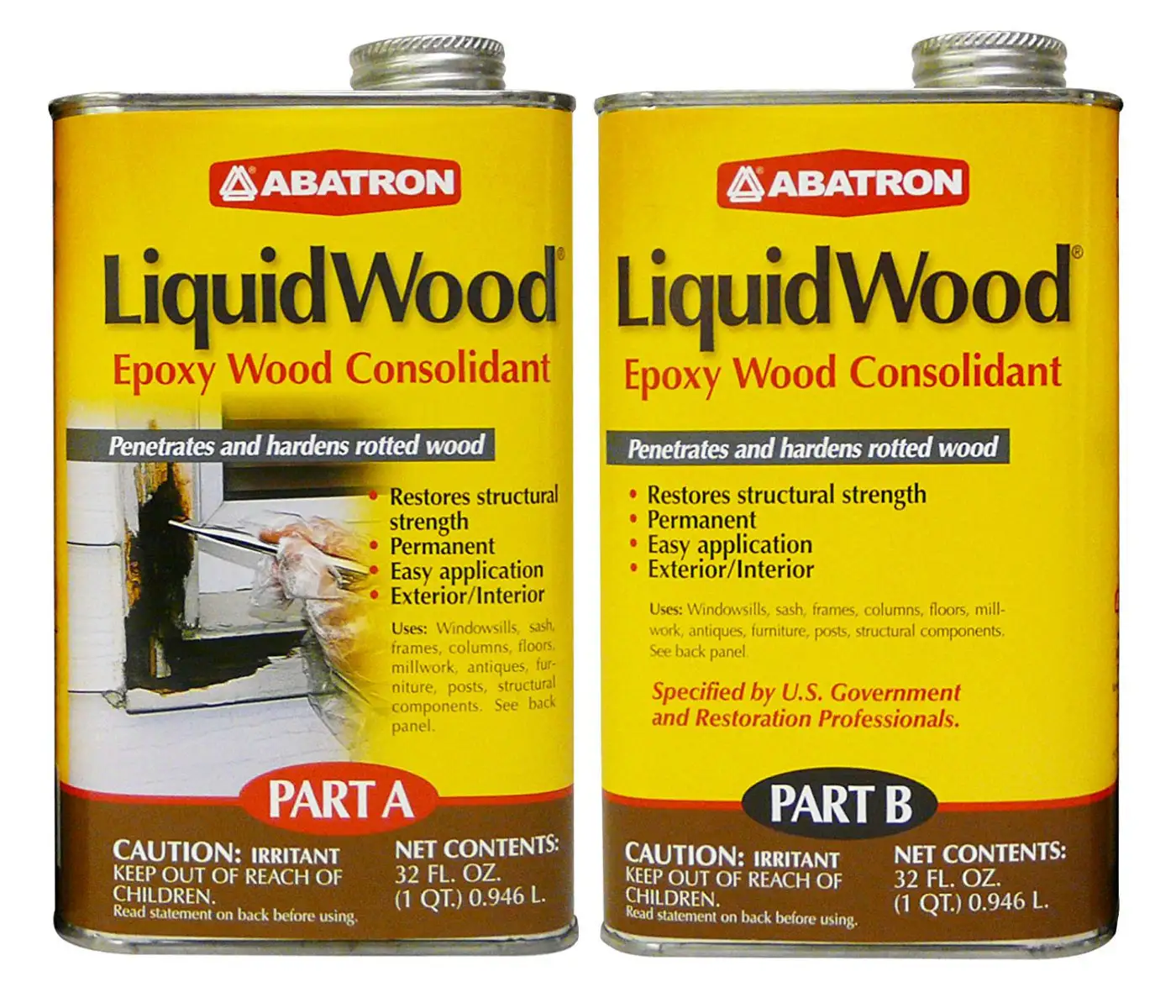Abatron LW2QKR Liquid Wood Repair Kit 2 Quart