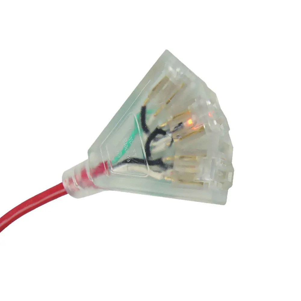 14/3 Outdoor Extension Cord 50' 3-Outlet, Ruby