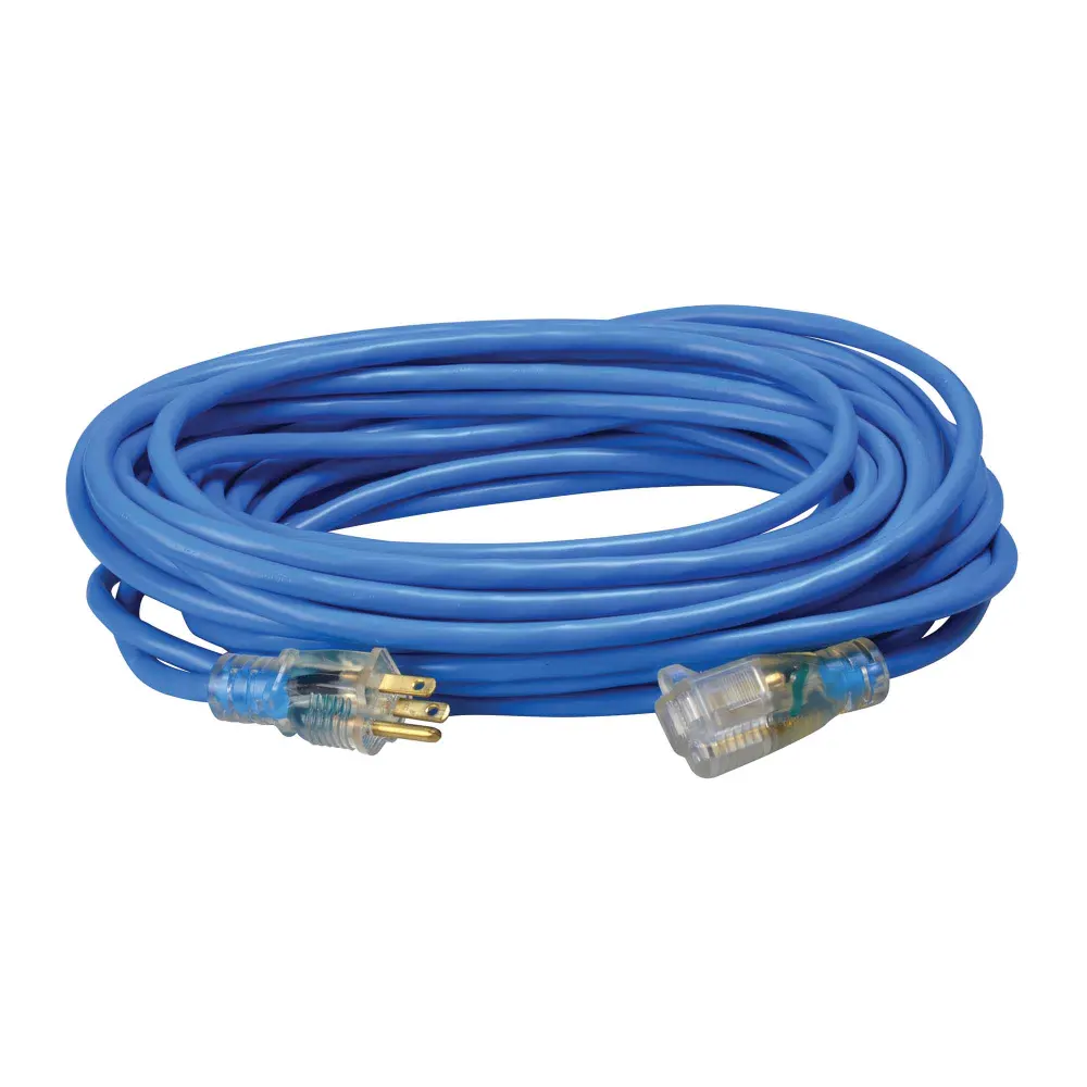 14/3 SJTW Extension Cord 50' 1 Outlet, Indigo
