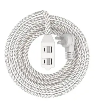 Flat Plug 12 Foot Extension Cord Tight Spaces