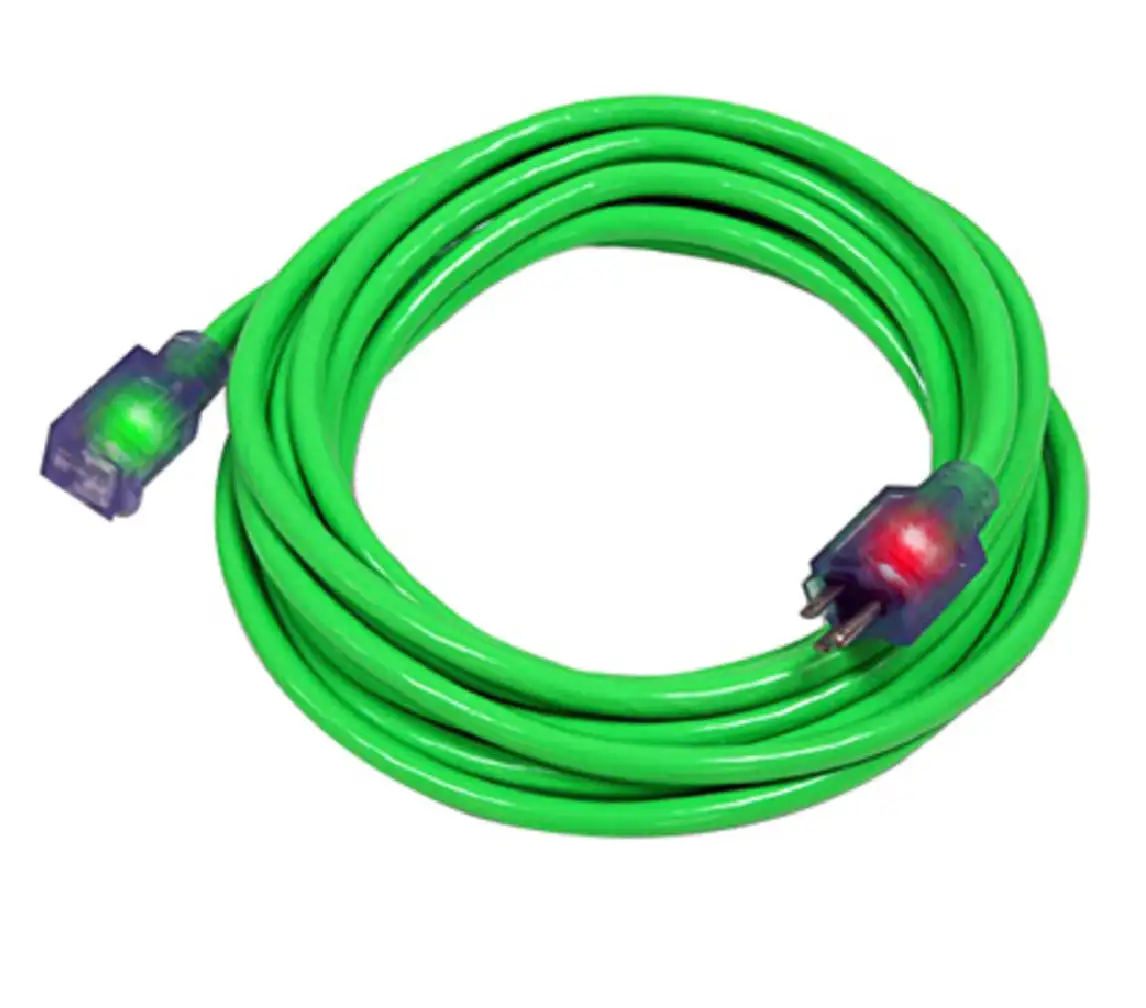 Pro Glo D17334100 Green Extension Cord 100 Feet Heavy Duty Outdoor Power Cord