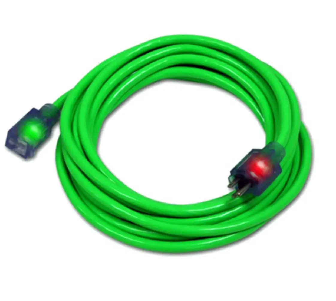Pro Glo D17444025 Green Extension Cord 25 Feet Heavy Duty Outdoor Power Cord