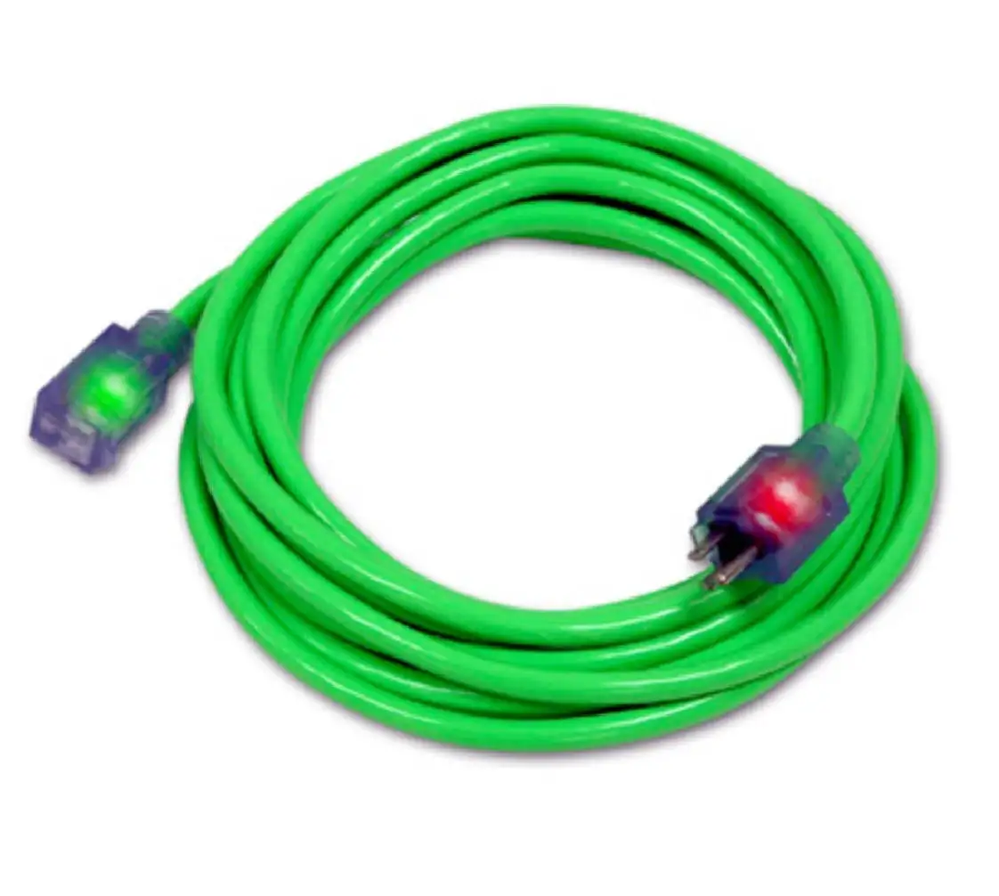 Pro Glo D17444100 Green Extension Cord 100 Feet Heavy Duty Outdoor Power Cord