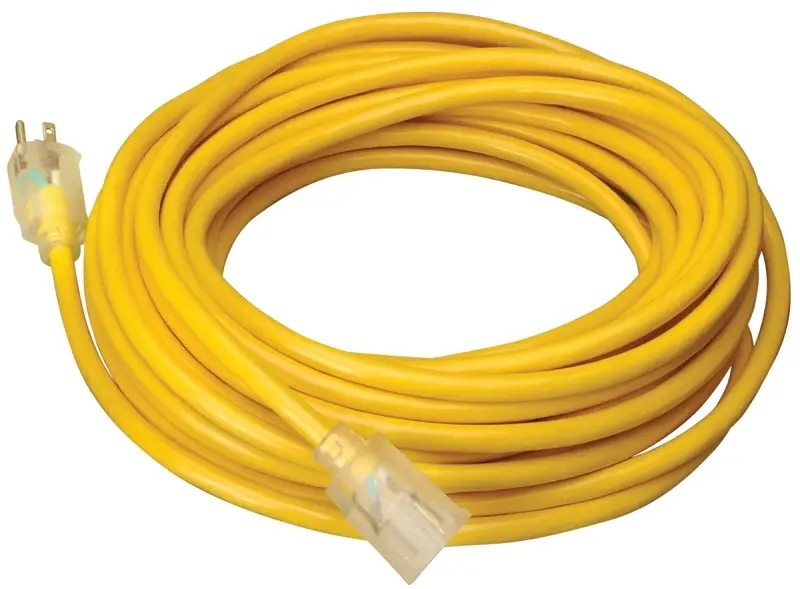 Southwire 2588SW0002 Extension Cord, 12/3 AWG Cable, 50 ft L, 15 , 125 VAC, Amber