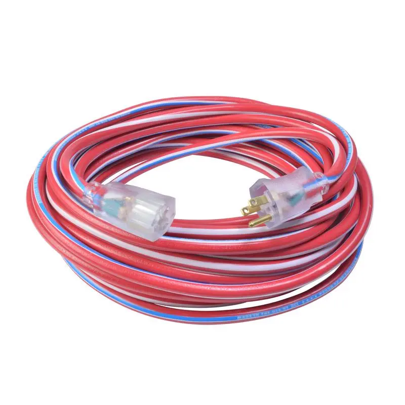 Southwire Wounded Warrior Project Indoor or Outdoor 50 ft L Blue Red White Extension Cord 12/3 SJTW