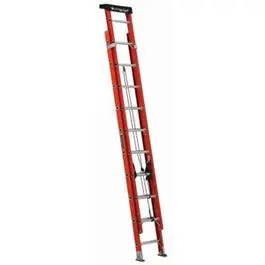 20-Foot Extension Ladder Fiberglass Type 1A 300-Lb Load Capacity Heavy Duty Use Louisville