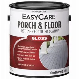 Light Gray Interior/Exterior Gloss Porch & Floor Coating Urethane Fortified 1-Gallon EasyCare