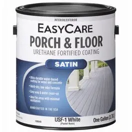 White Exterior Satin Porch & Floor Coating Urethane Fortified 1-Gallon EasyCare