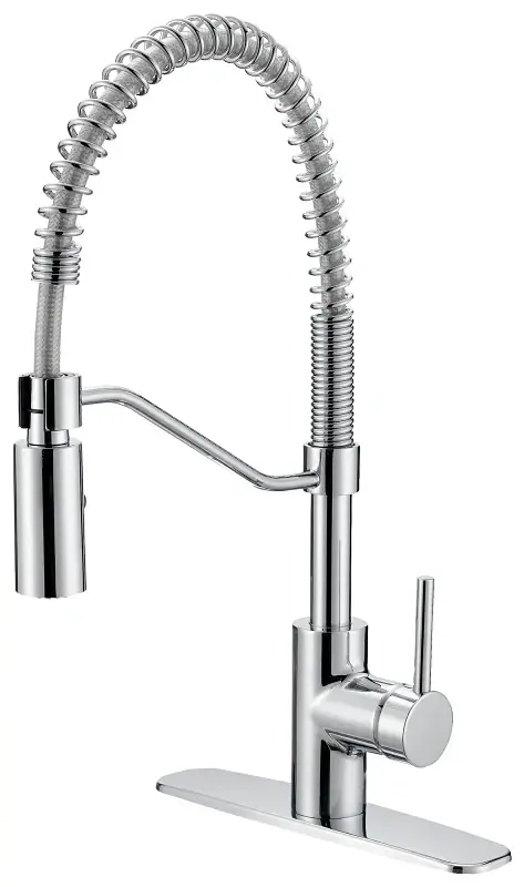 Boston Harbor FP4A0096CP Spring Pull-Down Kitchen Faucet, 1.8 gpm, 1-Handle, 1 or 3-Faucet Hole