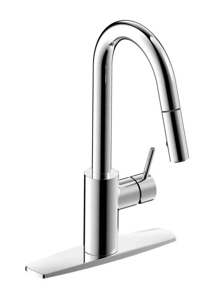 Palais Royal Individual Handle, 1 or 3 Hole Pull-Down Kitchen Faucet Chrome