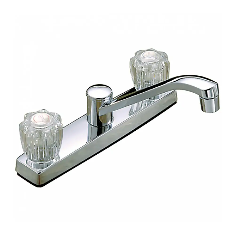 Sunglow Two Handle 8" C/C Kitchen Faucet 3 Hole Mount, Chromium