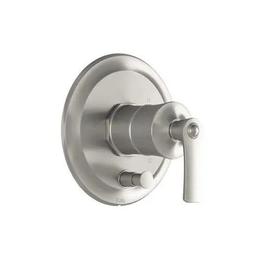 Ceramic Disc RUSTIK Trim Kit Pressure Balance Integrated Diverter Valve Clean Nickel PVD