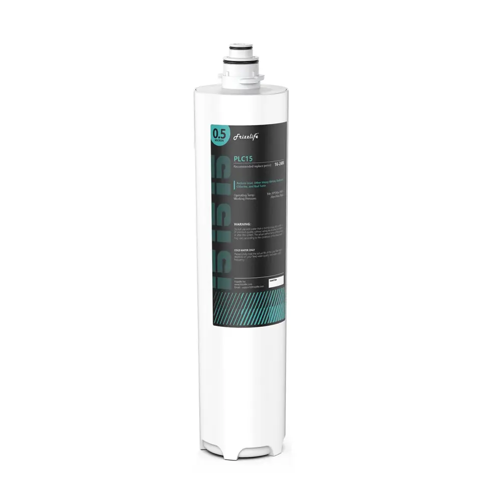 Frizzlife SW15-HF Replacement Housing Kit PLC15 Filter Cartridge Inside - SW15 and SW15F Under Sink Water Filter Systems (...