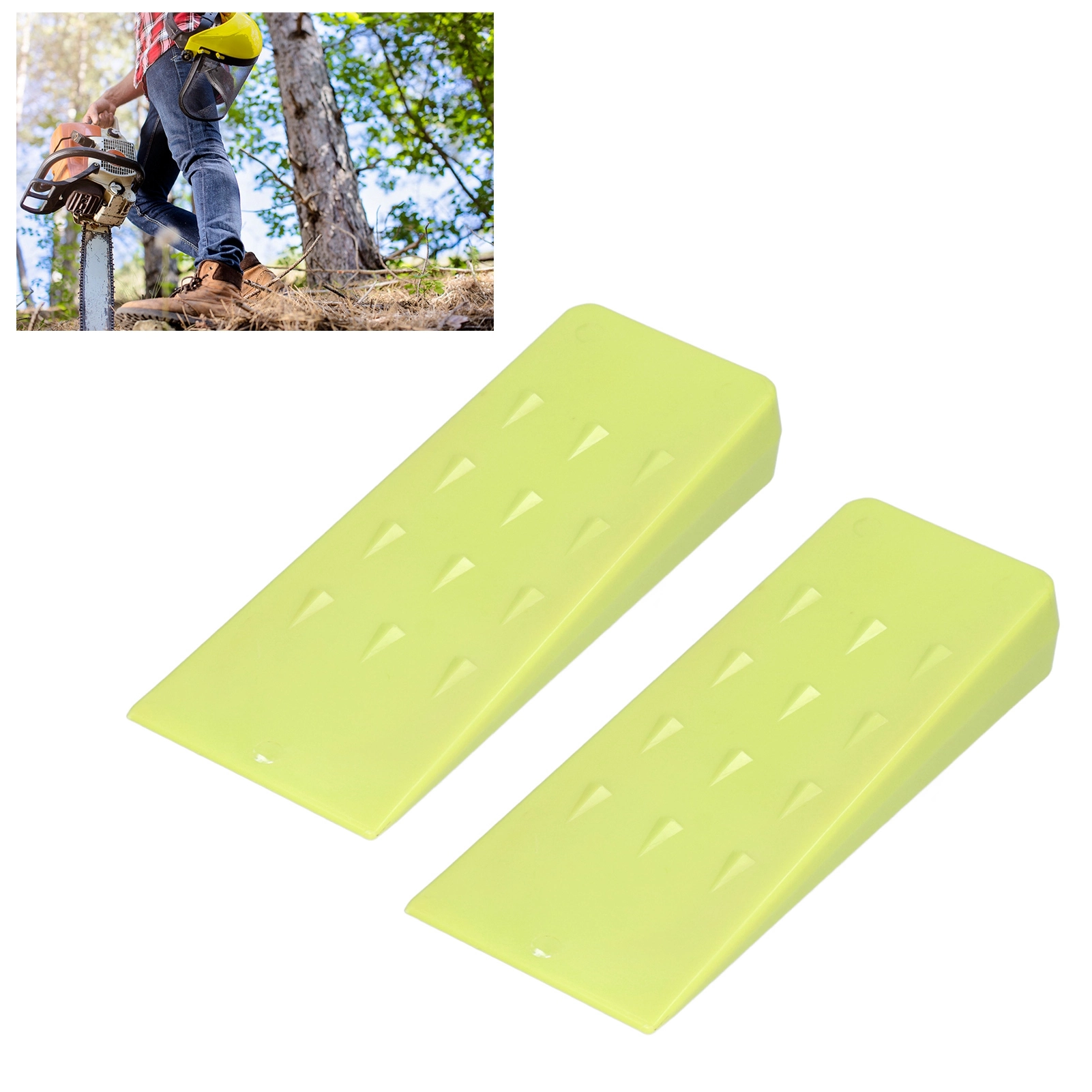 2-Pack 8 Inch Green Chainsaw Felling Wedges Precision Cutting Log Splitting. Long-lasting Plastic Construction. Increased ...